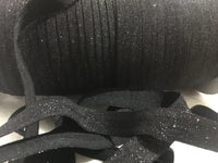 Glitter Black 5/8" FOE (5 Yards)