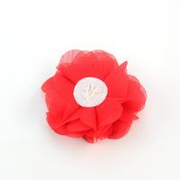 Chiffon Flower with Pearl/Rhinestone 5cm