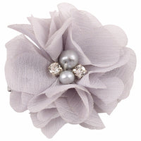 Chiffon Flower with Pearl/Rhinestone 5cm