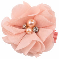 Chiffon Flower with Pearl/Rhinestone 5cm