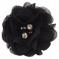 Chiffon Flower with Pearl/Rhinestone 5cm