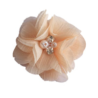 Chiffon Flower with Pearl/Rhinestone 5cm