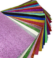 Fine Glitter Faux Leather Sheet