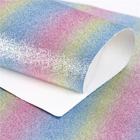 Pastel Ombre Glitter Faux Leather Sheet