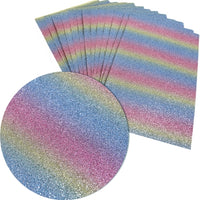 Pastel Ombre Glitter Faux Leather Sheet