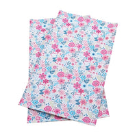 Floral Pink & Blue Leather Sheet