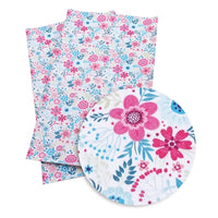 Floral Pink & Blue Leather Sheet
