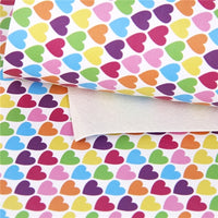 Rainbow Hearts Faux Leather Sheet
