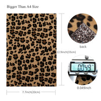 Animal Print Faux Fur with Brown Chunky Glitter Double Sided Sheet