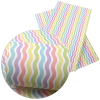 Pastel Waves Faux Leather Sheet