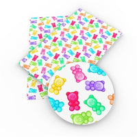 Gummy Bears Faux Leather Sheet