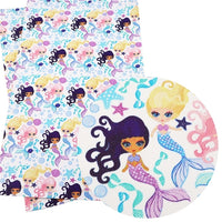 Mermaids Faux Leather Sheet