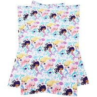 Mermaids Faux Leather Sheet