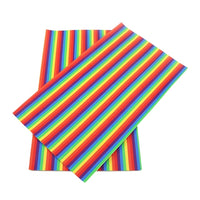 Stripe Rainbow Faux Leather Sheet