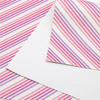 Stripes Pink & Purple with Glitter Faux Leather Sheet
