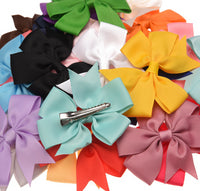 Pinwheel Solid Bow with Clip 3"