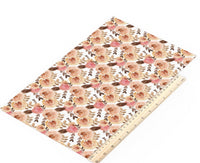 Floral Autumn Flowers Faux Leather Sheet