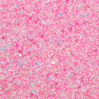 Chunky Pink with Hearts Faux Leather Sheet