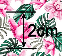 Floral Tropical Flowers Faux Leather Sheet