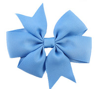Pinwheel Solid Bow with Clip 3"