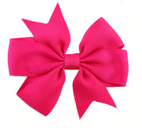 Pinwheel Solid Bow with Clip 3"