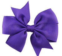 Pinwheel Solid Bow with Clip 3"