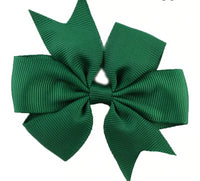 Pinwheel Solid Bow with Clip 3"
