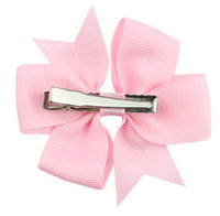 Pinwheel Solid Bow with Clip 3"