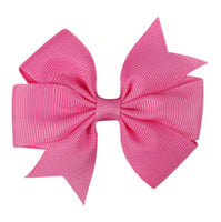 Pinwheel Solid Bow with Clip 3"