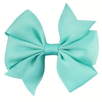 Pinwheel Solid Bow with Clip 3"