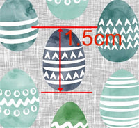 Easter Eggs Greens & Blues Faux Leather Sheet