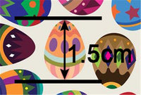 Easter Eggs Multicoloured & Patterns Faux Leather Sheet