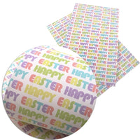Easter Pastel "Happy Easter" Faux Leather Sheet