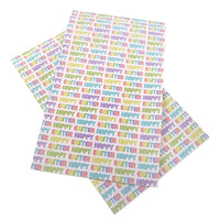 Easter Pastel "Happy Easter" Faux Leather Sheet