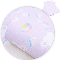 Easter Bunny Tails with Eggs Faux Leather Sheet