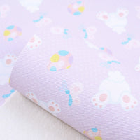 Easter Bunny Tails with Eggs Faux Leather Sheet