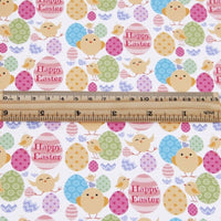 Easter Eggs/Chicks Happy Easter Faux Leather Sheet