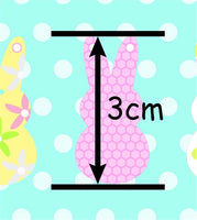 Easter Bunny Patterns with Aqua/White Spots Faux Leather Sheet