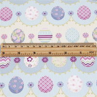Easter Fancy Eggs on Blue Faux Leather Sheet