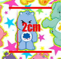 Care Bears on White Faux Leather Sheet