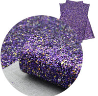 Chunky Mixed Purple  Faux Leather Sheet