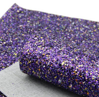 Chunky Mixed Purple  Faux Leather Sheet