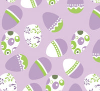 Easter Eggs Purple, Green & White Faux Leather Sheet