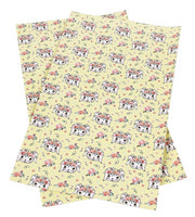 Easter Bunny Face on Lemon Faux Leather Sheet