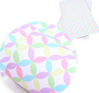 Rainbow Pastel Circles Faux Leather Sheet