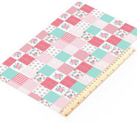 Patchwork Squares Faux Leather Sheet