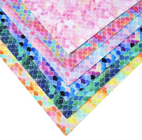 Mermaid Scales Fine Glitter Faux Leather Full Sheet Pack of 6