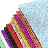 Fine Glitter Mixed Faux Leather Full Sheet Pack of 20