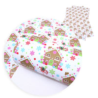 Christmas Gingerbread House Faux Leather Sheet