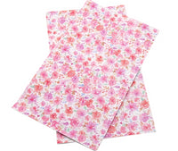 Floral Watercolour Pink Faux Leather Sheet